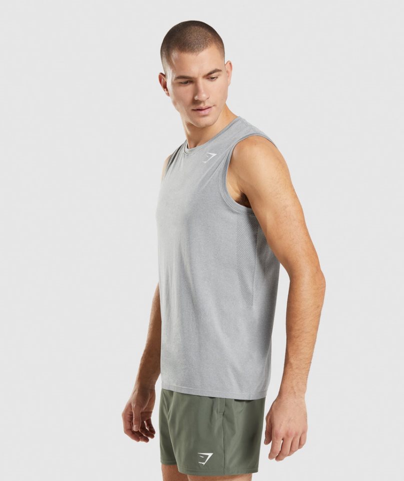 Podkoszulki Gymshark Arrival Seamless Męskie Szare | PL 967SCY